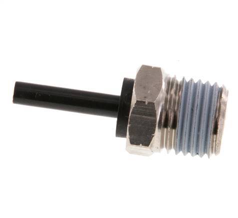 4mm x 1/4'' NPT Plug-in Fitting with Male Threads Brass/PA 66 NBR [2 Pieces]