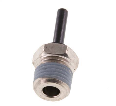 4mm x 1/4'' NPT Plug-in Fitting with Male Threads Brass/PA 66 NBR [2 Pieces]
