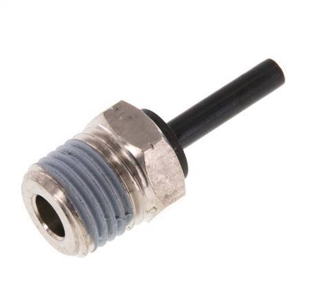4mm x 1/4'' NPT Plug-in Fitting with Male Threads Brass/PA 66 NBR [2 Pieces]