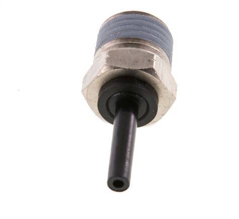 4mm x 1/4'' NPT Plug-in Fitting with Male Threads Brass/PA 66 NBR [2 Pieces]