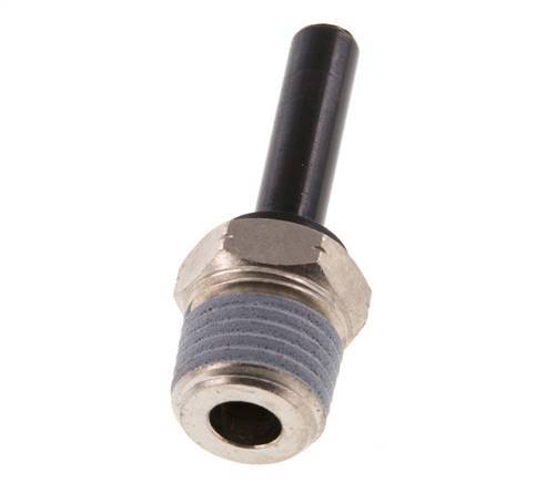 6mm x 1/4'' NPT Plug-in Fitting with Male Threads Brass/PA 66 NBR [2 Pieces]