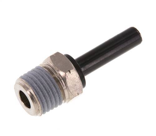 6mm x 1/4'' NPT Plug-in Fitting with Male Threads Brass/PA 66 NBR [2 Pieces]