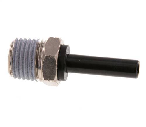 6mm x 1/4'' NPT Plug-in Fitting with Male Threads Brass/PA 66 NBR [2 Pieces]