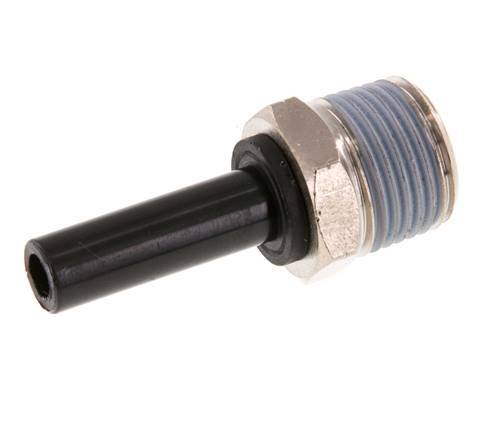 8mm x 3/8'' NPT Plug-in Fitting with Male Threads Brass/PA 66 NBR [2 Pieces]