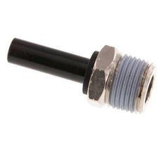 8mm x 3/8'' NPT Plug-in Fitting with Male Threads Brass/PA 66 NBR [2 Pieces]