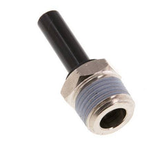 8mm x 3/8'' NPT Plug-in Fitting with Male Threads Brass/PA 66 NBR [2 Pieces]