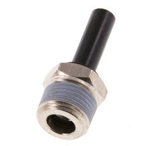 8mm x 3/8'' NPT Plug-in Fitting with Male Threads Brass/PA 66 NBR [2 Pieces]