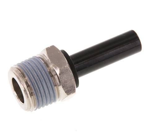 8mm x 3/8'' NPT Plug-in Fitting with Male Threads Brass/PA 66 NBR [2 Pieces]