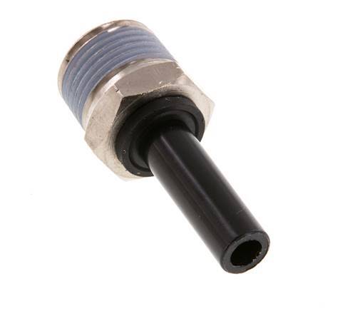 8mm x 3/8'' NPT Plug-in Fitting with Male Threads Brass/PA 66 NBR [2 Pieces]