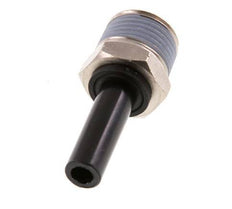8mm x 3/8'' NPT Plug-in Fitting with Male Threads Brass/PA 66 NBR [2 Pieces]