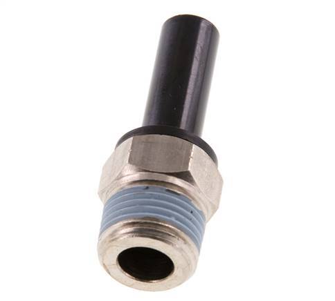 10mm x 3/8'' NPT Plug-in Fitting with Male Threads Brass/PA 66 NBR [2 Pieces]