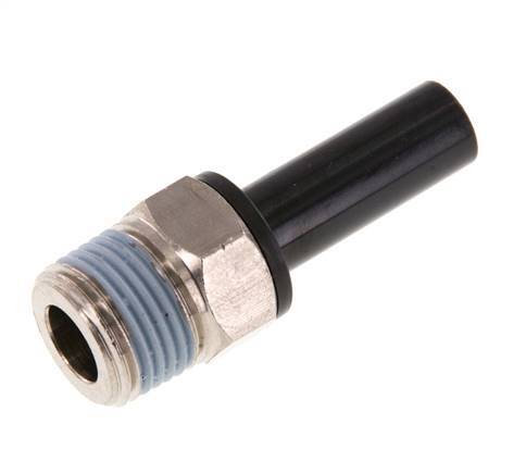 10mm x 3/8'' NPT Plug-in Fitting with Male Threads Brass/PA 66 NBR [2 Pieces]