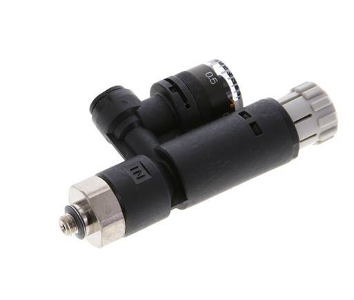 Pneumatic Pressure Regulator 4mm - M5 with Pressure Gauge