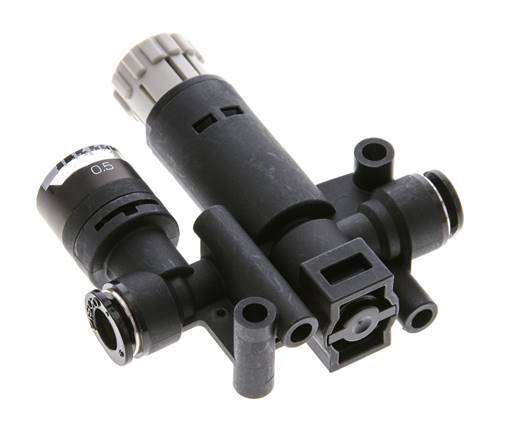 Pneumatic Pressure Regulator 6mm with Pressure Gauge