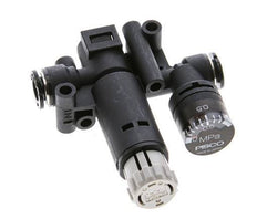 Pneumatic Pressure Regulator 6mm with Pressure Gauge