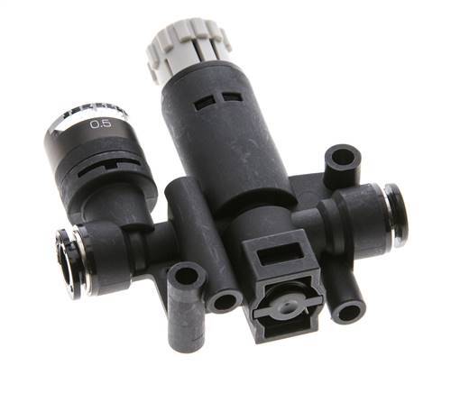 Pneumatic Pressure Regulator 6mm with Pressure Gauge