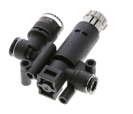 Pneumatic Pressure Regulator 6mm with Pressure Gauge