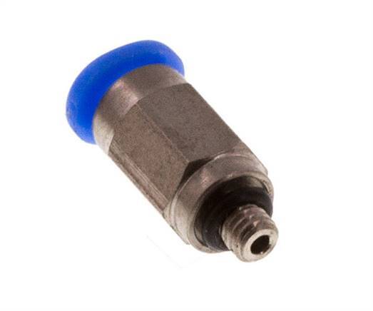 3mm x M 3 Push-in Fitting with Male Threads Steel/POM NBR Compact Design [2 Pieces]