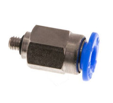 4mm x M 3 Push-in Fitting with Male Threads Steel/POM NBR Compact Design [2 Pieces]