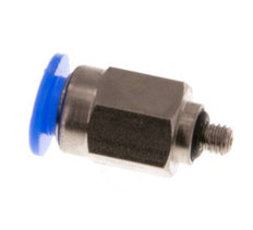 4mm x M 3 Push-in Fitting with Male Threads Steel/POM NBR Compact Design [2 Pieces]