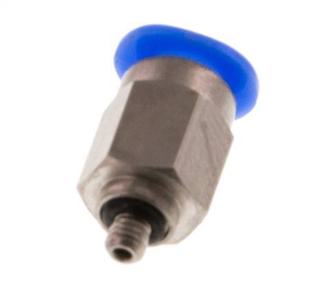 4mm x M 3 Push-in Fitting with Male Threads Steel/POM NBR Compact Design [2 Pieces]