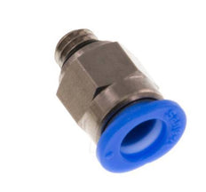 6mm x M 6 Push-in Fitting with Male Threads Brass/POM NBR Compact Design [2 Pieces]