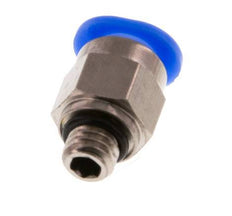 6mm x M 6 Push-in Fitting with Male Threads Brass/POM NBR Compact Design [2 Pieces]