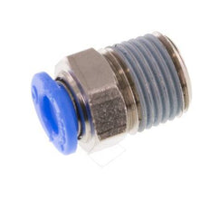 4mm x R1/8'' Push-in Fitting with Male Threads Brass/POM NBR Compact Design [5 Pieces]
