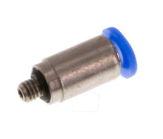 3mm x M 3 Push-in Fitting with Male Threads Steel/POM NBR Inner Hexagon Compact Design [2 Pieces]