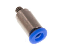 3mm x M 3 Push-in Fitting with Male Threads Steel/POM NBR Inner Hexagon Compact Design [2 Pieces]