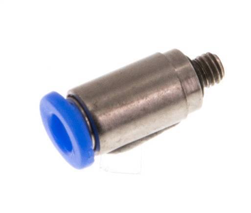 3mm x M 3 Push-in Fitting with Male Threads Steel/POM NBR Inner Hexagon Compact Design [2 Pieces]