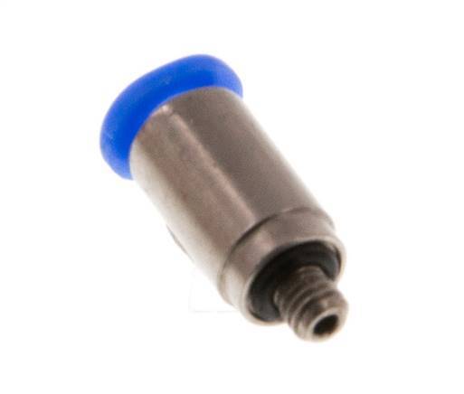 3mm x M 3 Push-in Fitting with Male Threads Steel/POM NBR Inner Hexagon Compact Design [2 Pieces]