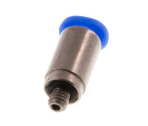 3mm x M 3 Push-in Fitting with Male Threads Steel/POM NBR Inner Hexagon Compact Design [2 Pieces]