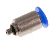 4mm x M 3 Push-in Fitting with Male Threads Steel/POM NBR Inner Hexagon Compact Design [2 Pieces]