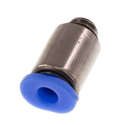 3mm x M 5 Push-in Fitting with Male Threads Brass/POM NBR Inner Hexagon Compact Design [5 Pieces]