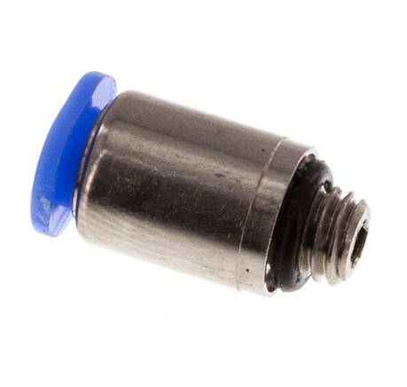 3mm x M 5 Push-in Fitting with Male Threads Brass/POM NBR Inner Hexagon Compact Design [5 Pieces]