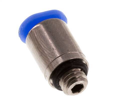 3mm x M 5 Push-in Fitting with Male Threads Brass/POM NBR Inner Hexagon Compact Design [5 Pieces]