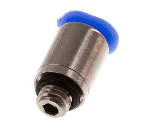 3mm x M 5 Push-in Fitting with Male Threads Brass/POM NBR Inner Hexagon Compact Design [5 Pieces]