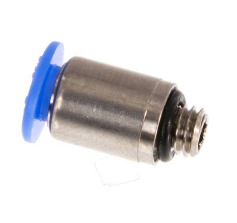 4mm x M 5 Push-in Fitting with Male Threads Brass/POM NBR Inner Hexagon Compact Design [5 Pieces]