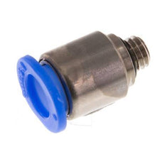 6mm x M 5 Push-in Fitting with Male Threads Brass/POM NBR Inner Hexagon Compact Design [5 Pieces]