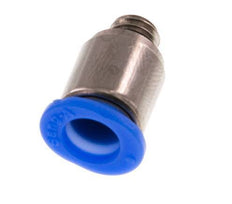 6mm x M 6 Push-in Fitting with Male Threads Brass/POM NBR Inner Hexagon Compact Design [2 Pieces]