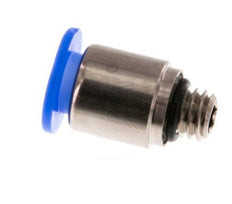 6mm x M 6 Push-in Fitting with Male Threads Brass/POM NBR Inner Hexagon Compact Design [2 Pieces]