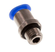 4mm x M 7 Push-in Fitting with Male Threads Brass/POM NBR Inner Hexagon Compact Design [5 Pieces]