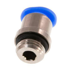 6mm x G1/8'' Push-in Fitting with Male Threads Brass/POM NBR Inner Hexagon Compact Design [5 Pieces]