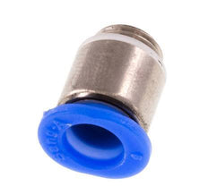 6mm x M 8 x 0.75 Push-in Fitting with Male Threads Brass/POM NBR Inner Hexagon Compact Design [5 Pieces]