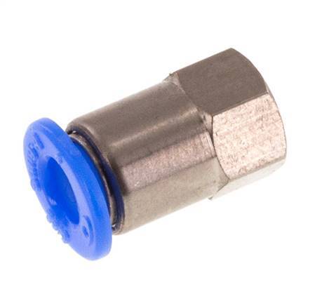 4mm x M 3 Push-in Fitting with Female Threads Steel/POM NBR Compact Design [2 Pieces]