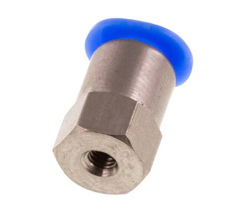 4mm x M 3 Push-in Fitting with Female Threads Steel/POM NBR Compact Design [2 Pieces]