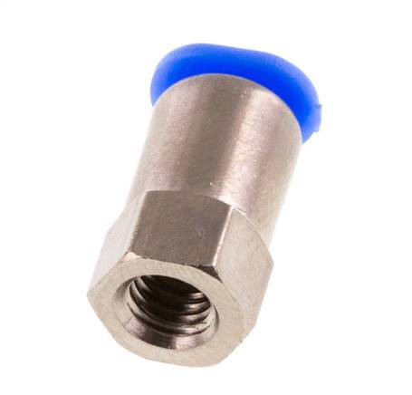 3mm x M 5 Push-in Fitting with Female Threads Brass/POM NBR Compact Design [2 Pieces]