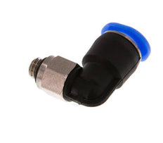 6mm x M 5 90deg Elbow Push-in Fitting with Male Threads Brass/PBT NBR Short Sleeve Rotatable Compact Design [2 Pieces]