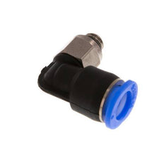 6mm x M 5 90deg Elbow Push-in Fitting with Male Threads Brass/PBT NBR Short Sleeve Rotatable Compact Design [2 Pieces]